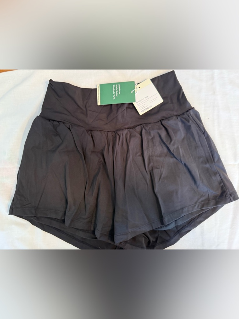 NWT Halara Softlyzero High Waisted Tummy Control Yoga Shorts, Size Large, Black - Picture 3 of 9